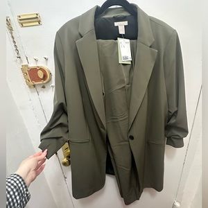 H&M Olive Green Suit Set